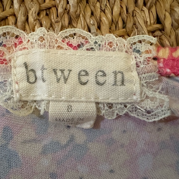 Btween matching set- pink floral- top and bottoms- SIZE 8 - Picture 6 of 6